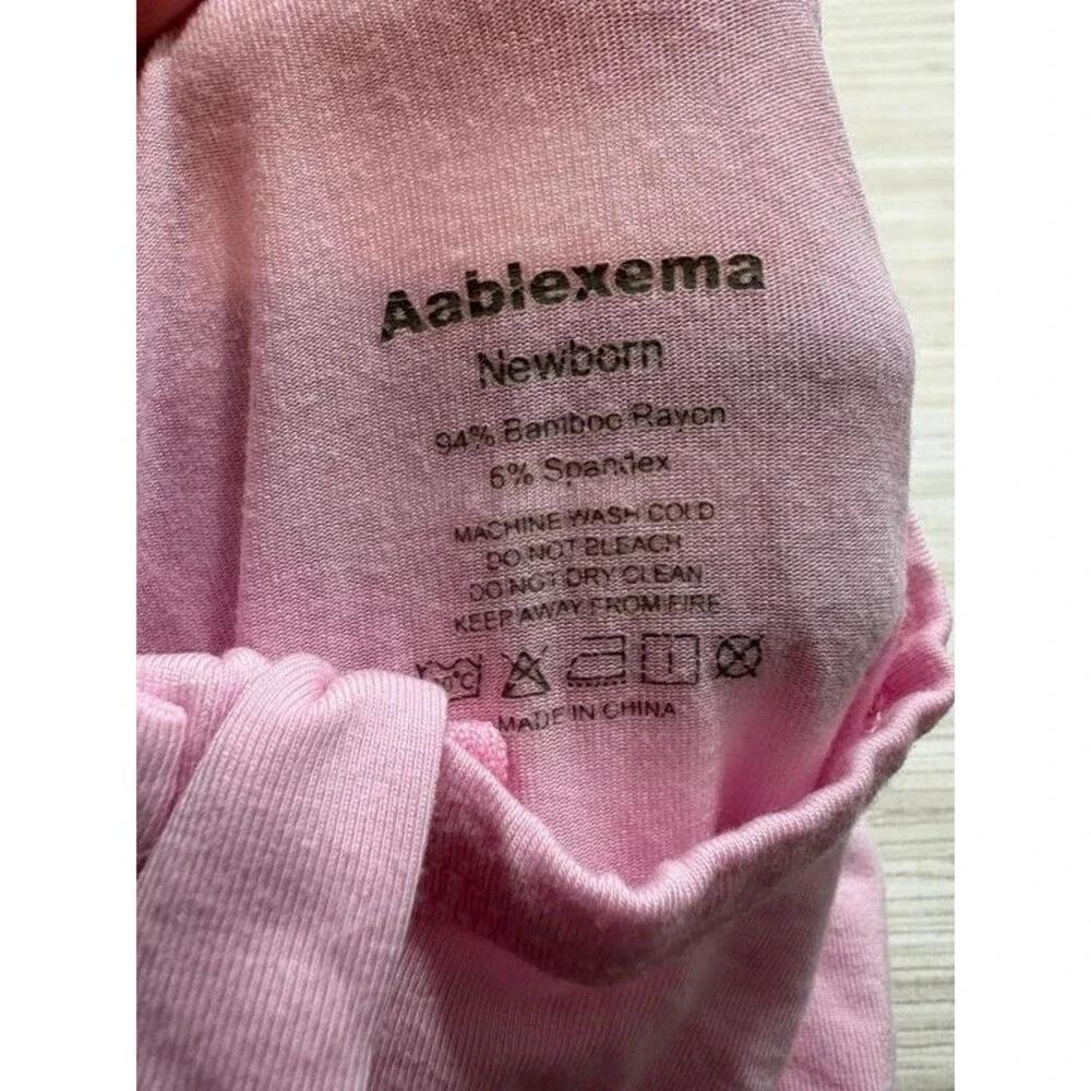 Bamboo newborn pink sleeper